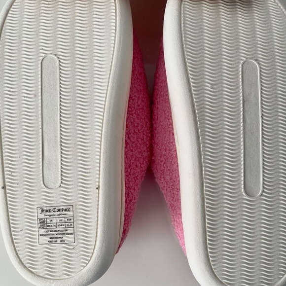 Juicy Couture Fuzzy Pink Slippers - Picture 5 of 5
